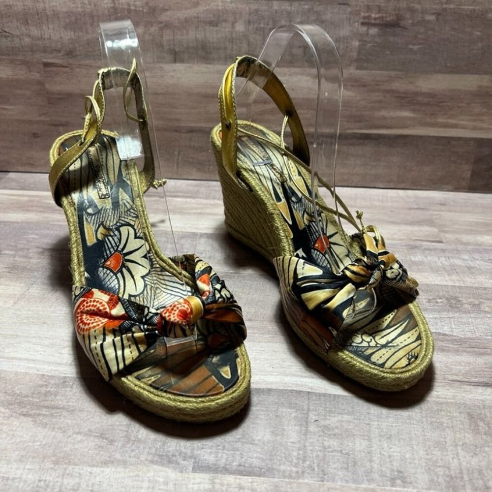 Marc Fisher Boho Espadrille Wedge Sandals Woman's Size:10M